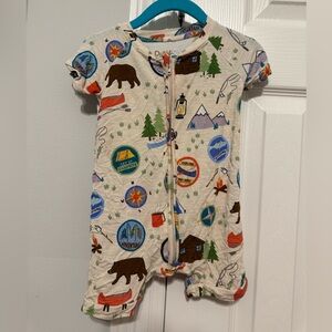 Limited edition Little Sleepies zip up Shorty Romper